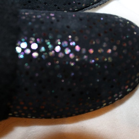 NIB‎ WOMEN'S SOREL METALLIC FUR SLIP ON SLIPPERS BLACK - Picture 7 of 8